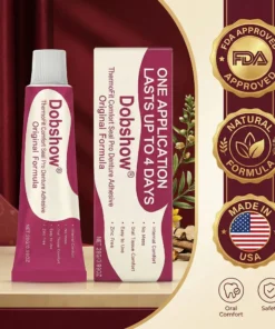 Dobshow® ThermoFit Comfort Seal Pro Denture Adhesive FDA Certified (Clinically Proven 96-Hour Lock Hold for Secure, Comfortable Zinc-Free Denture Fit )